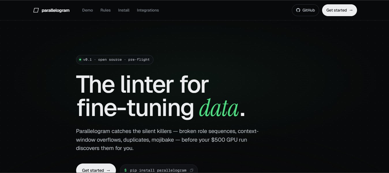 Parallelogram website preview
