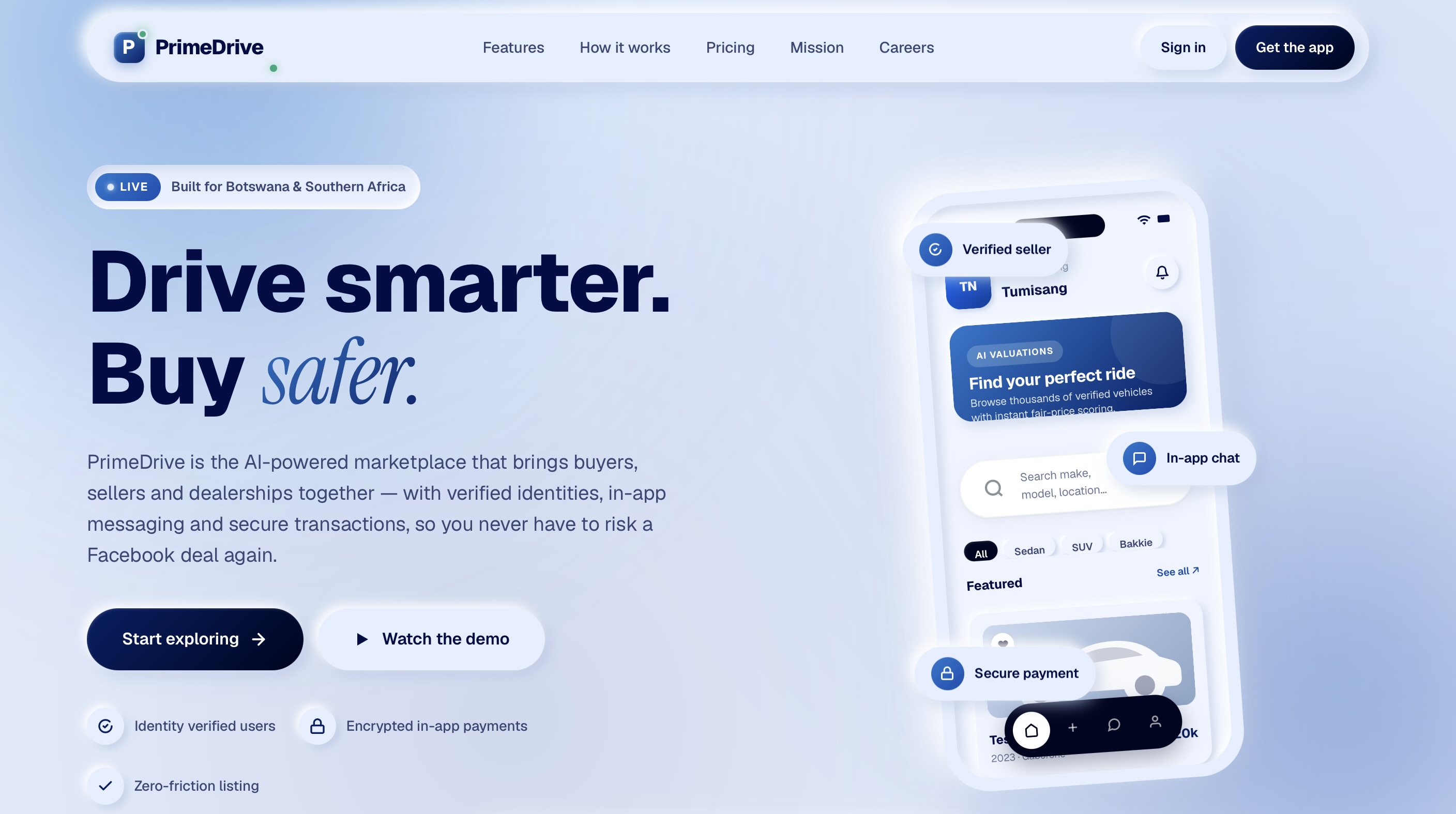 PrimeDrive website preview
